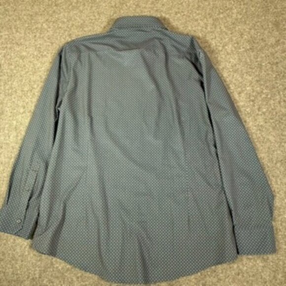 Mizzen and Mens Mens Leeward Button Down LS Dress Shirt XXL Trim Navy Polka‎ Dot - Picture 3 of 11